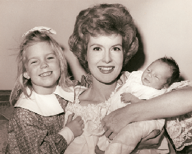 Julia Meade with daughters Caroline and Alice