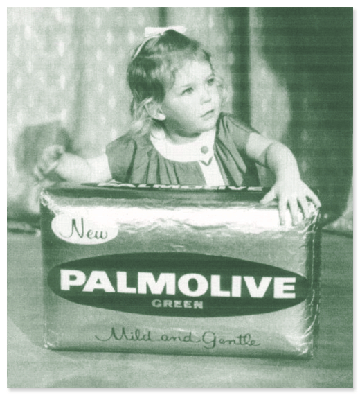 Caroline in a Palmolive print ad
