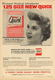 Julia Meade in a print ad from a 1956 issue of the trade magazine Chain Store Age